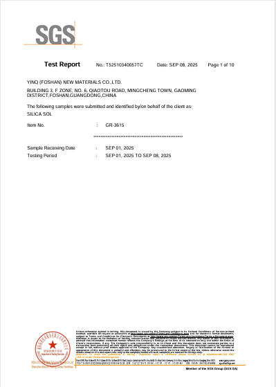 SGS Test Report of Silica Sol